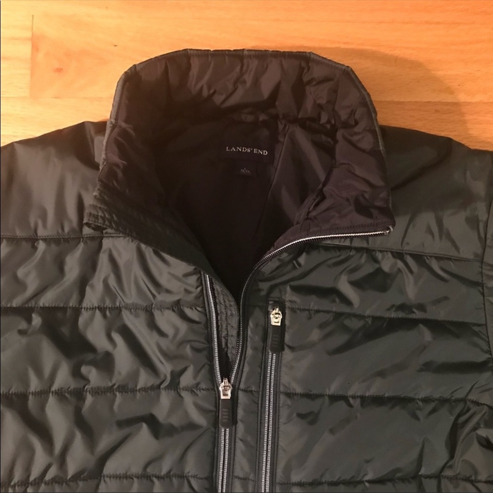 Land’s End Primaloft Puffer Jacket Dark Green